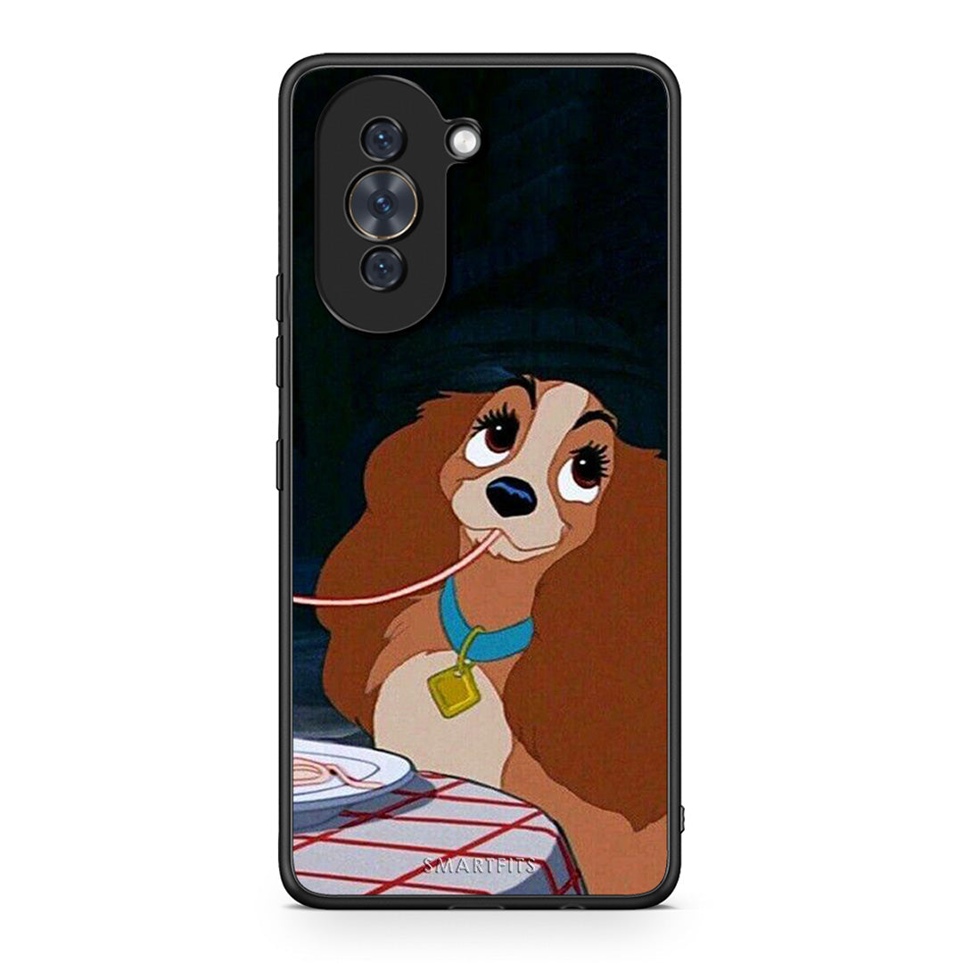 Huawei Nova 10 Lady And Tramp 2 Θήκη Αγίου Βαλεντίνου από τη Smartfits με σχέδιο στο πίσω μέρος και μαύρο περίβλημα | Smartphone case with colorful back and black bezels by Smartfits