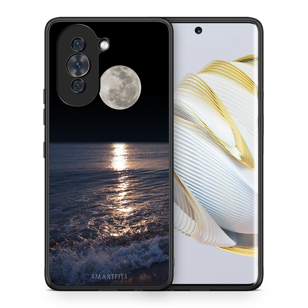 Θήκη Huawei Nova 10 Moon Landscape από τη Smartfits με σχέδιο στο πίσω μέρος και μαύρο περίβλημα | Huawei Nova 10 Moon Landscape case with colorful back and black bezels
