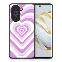 Thumbnail for Θήκη Huawei Nova 10 Lilac Hearts από τη Smartfits με σχέδιο στο πίσω μέρος και μαύρο περίβλημα | Huawei Nova 10 Lilac Hearts case with colorful back and black bezels