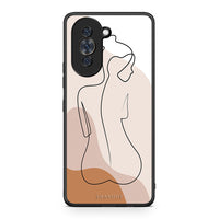 Thumbnail for Huawei Nova 10 LineArt Woman θήκη από τη Smartfits με σχέδιο στο πίσω μέρος και μαύρο περίβλημα | Smartphone case with colorful back and black bezels by Smartfits