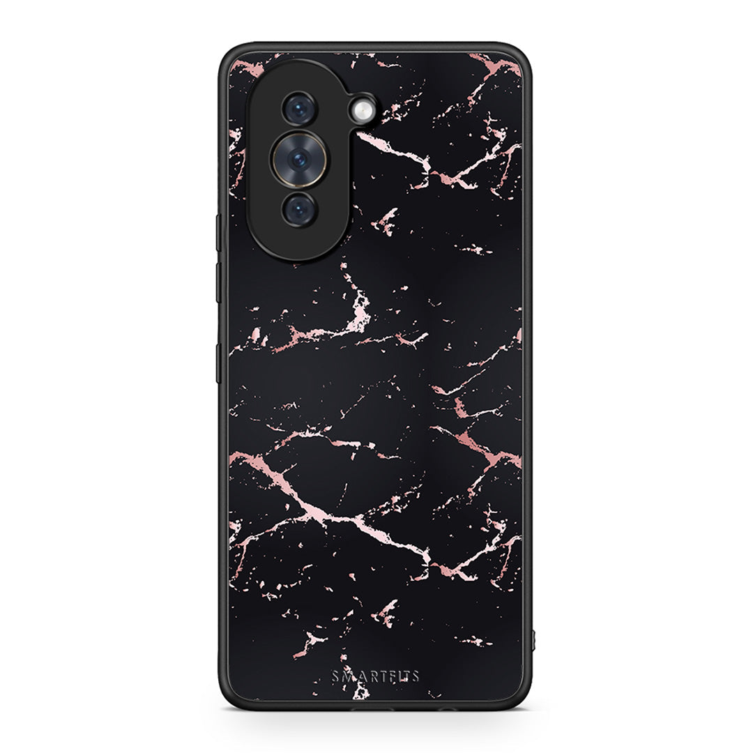 4 - Huawei Nova 10 Black Rosegold Marble case, cover, bumper