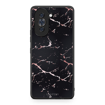 4 - Huawei Nova 10 Black Rosegold Marble case, cover, bumper