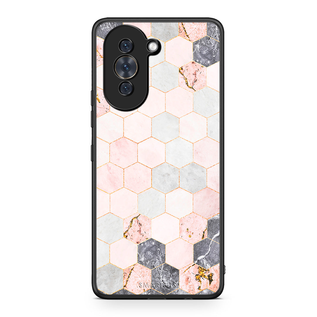 4 - Huawei Nova 10 Hexagon Pink Marble case, cover, bumper