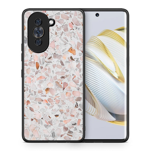 Θήκη Huawei Nova 10 Marble Terrazzo από τη Smartfits με σχέδιο στο πίσω μέρος και μαύρο περίβλημα | Huawei Nova 10 Marble Terrazzo case with colorful back and black bezels