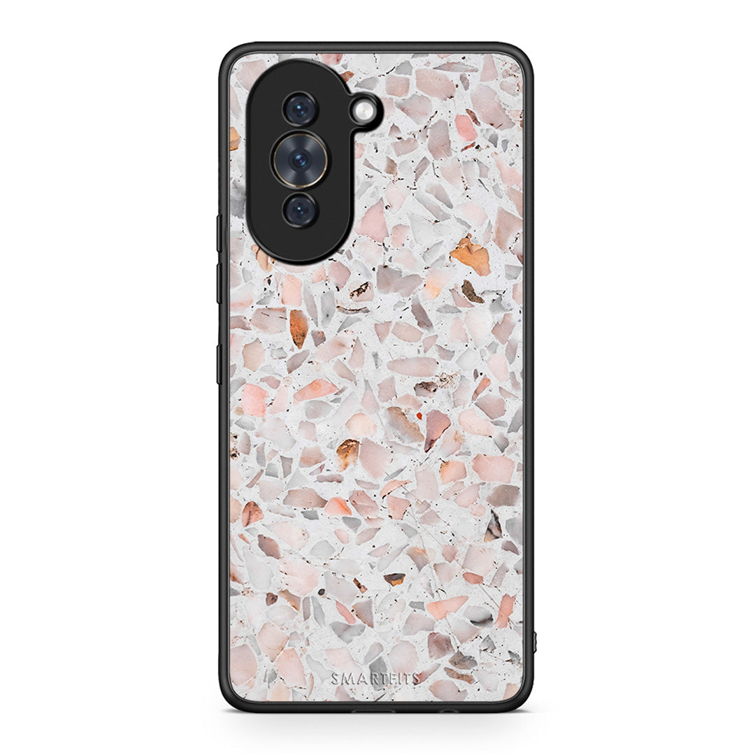 Huawei Nova 10 Marble Terrazzo θήκη από τη Smartfits με σχέδιο στο πίσω μέρος και μαύρο περίβλημα | Smartphone case with colorful back and black bezels by Smartfits