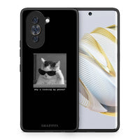 Thumbnail for Θήκη Huawei Nova 10 Meme Cat από τη Smartfits με σχέδιο στο πίσω μέρος και μαύρο περίβλημα | Huawei Nova 10 Meme Cat case with colorful back and black bezels