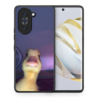 Thumbnail for Θήκη Huawei Nova 10 Meme Duck από τη Smartfits με σχέδιο στο πίσω μέρος και μαύρο περίβλημα | Huawei Nova 10 Meme Duck case with colorful back and black bezels