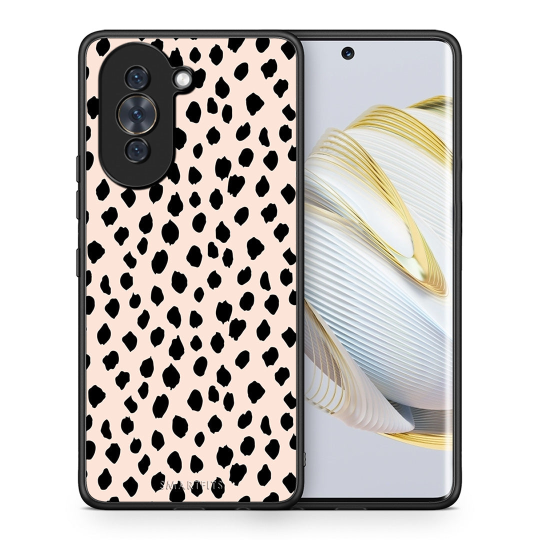 Θήκη Huawei Nova 10 New Polka Dots από τη Smartfits με σχέδιο στο πίσω μέρος και μαύρο περίβλημα | Huawei Nova 10 New Polka Dots case with colorful back and black bezels