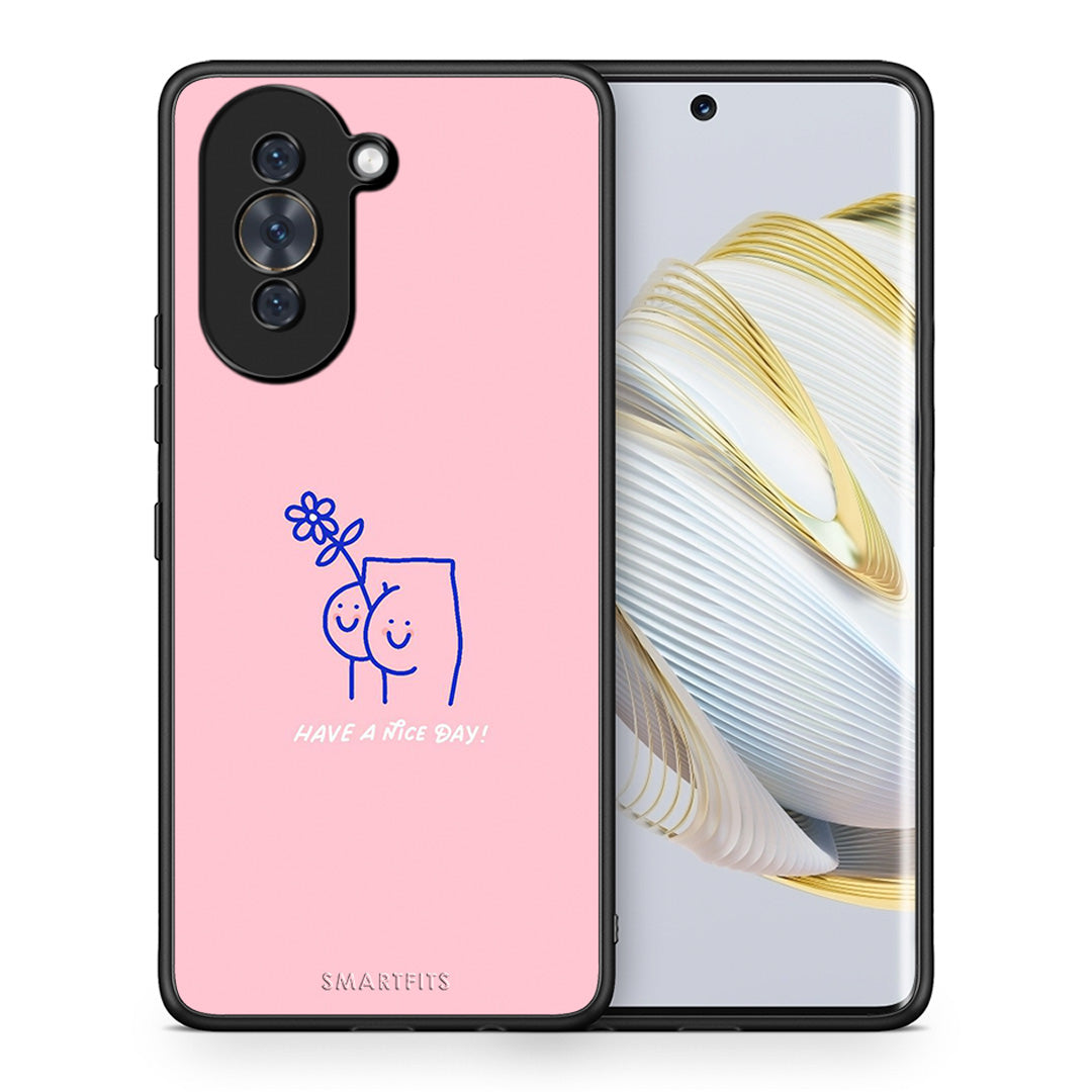 Θήκη Huawei Nova 10 Nice Day από τη Smartfits με σχέδιο στο πίσω μέρος και μαύρο περίβλημα | Huawei Nova 10 Nice Day case with colorful back and black bezels