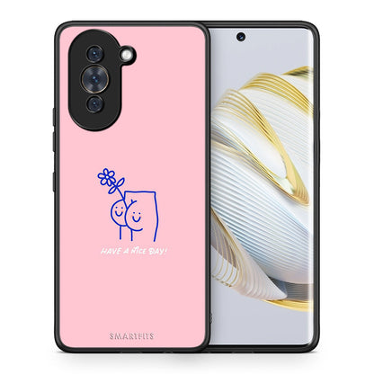 Θήκη Huawei Nova 10 Nice Day από τη Smartfits με σχέδιο στο πίσω μέρος και μαύρο περίβλημα | Huawei Nova 10 Nice Day case with colorful back and black bezels