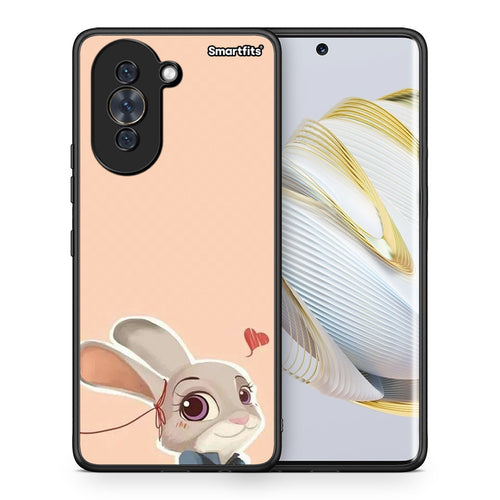 Θήκη Huawei Nova 10 Nick Wilde And Judy Hopps Love 2 από τη Smartfits με σχέδιο στο πίσω μέρος και μαύρο περίβλημα | Huawei Nova 10 Nick Wilde And Judy Hopps Love 2 case with colorful back and black bezels