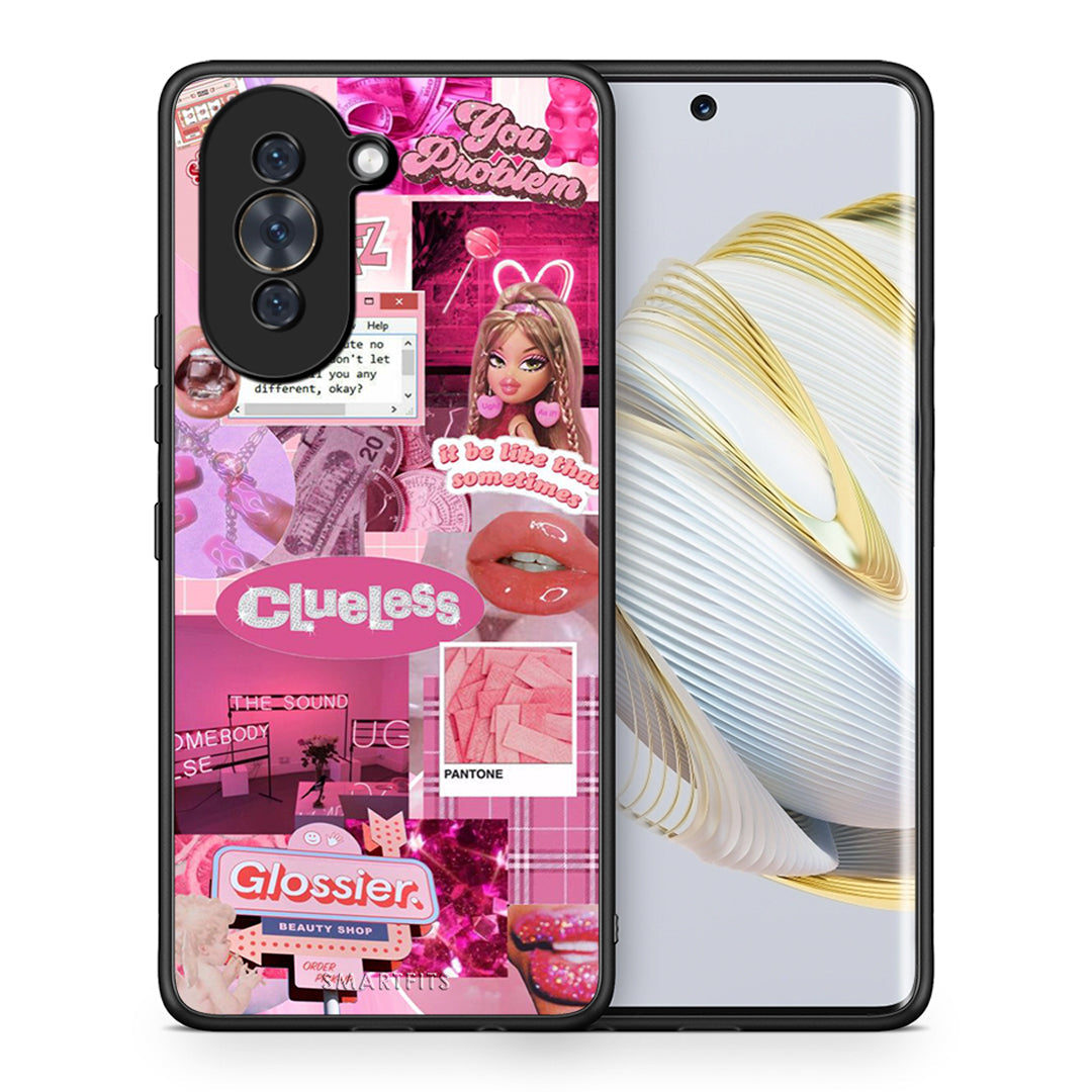 Θήκη Αγίου Βαλεντίνου Huawei Nova 10 Pink Love από τη Smartfits με σχέδιο στο πίσω μέρος και μαύρο περίβλημα | Huawei Nova 10 Pink Love case with colorful back and black bezels