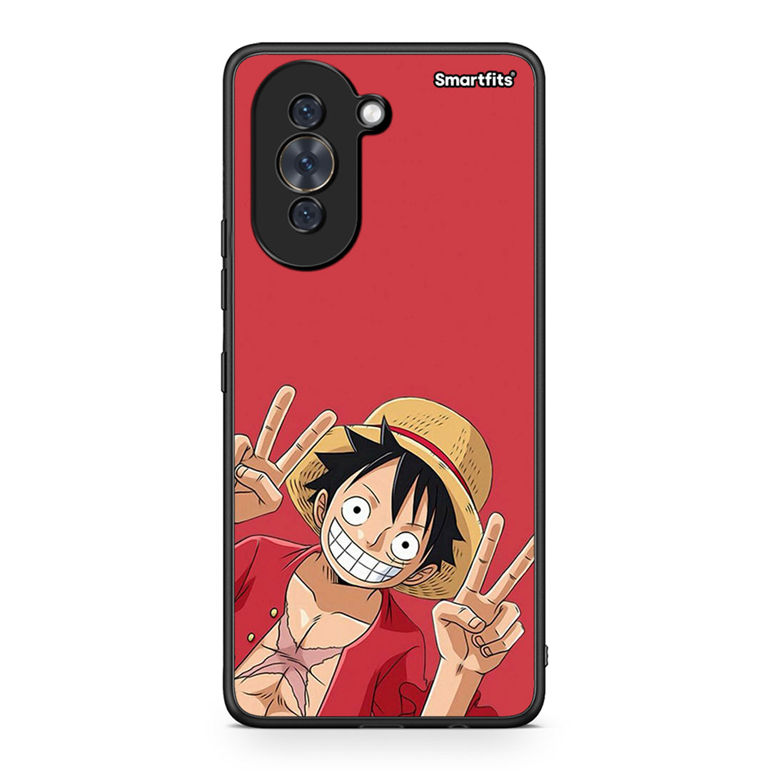 Huawei Nova 10 Pirate Luffy θήκη από τη Smartfits με σχέδιο στο πίσω μέρος και μαύρο περίβλημα | Smartphone case with colorful back and black bezels by Smartfits