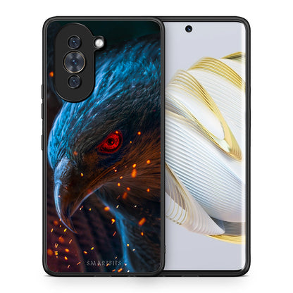 Θήκη Huawei Nova 10 Eagle PopArt από τη Smartfits με σχέδιο στο πίσω μέρος και μαύρο περίβλημα | Huawei Nova 10 Eagle PopArt case with colorful back and black bezels