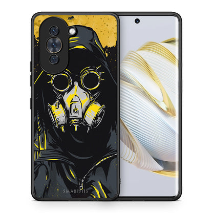 Θήκη Huawei Nova 10 Mask PopArt από τη Smartfits με σχέδιο στο πίσω μέρος και μαύρο περίβλημα | Huawei Nova 10 Mask PopArt case with colorful back and black bezels