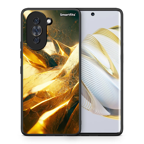 Θήκη Huawei Nova 10 Real Gold από τη Smartfits με σχέδιο στο πίσω μέρος και μαύρο περίβλημα | Huawei Nova 10 Real Gold case with colorful back and black bezels