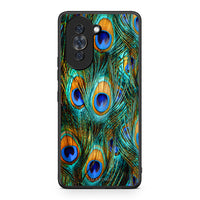 Thumbnail for Huawei Nova 10 Real Peacock Feathers θήκη από τη Smartfits με σχέδιο στο πίσω μέρος και μαύρο περίβλημα | Smartphone case with colorful back and black bezels by Smartfits
