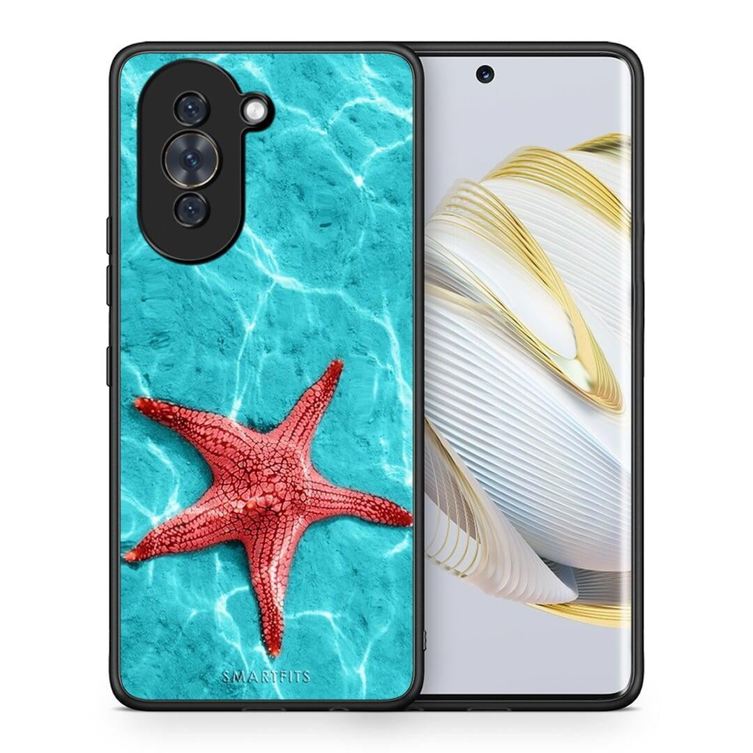 Θήκη Huawei Nova 10 Red Starfish από τη Smartfits με σχέδιο στο πίσω μέρος και μαύρο περίβλημα | Huawei Nova 10 Red Starfish case with colorful back and black bezels