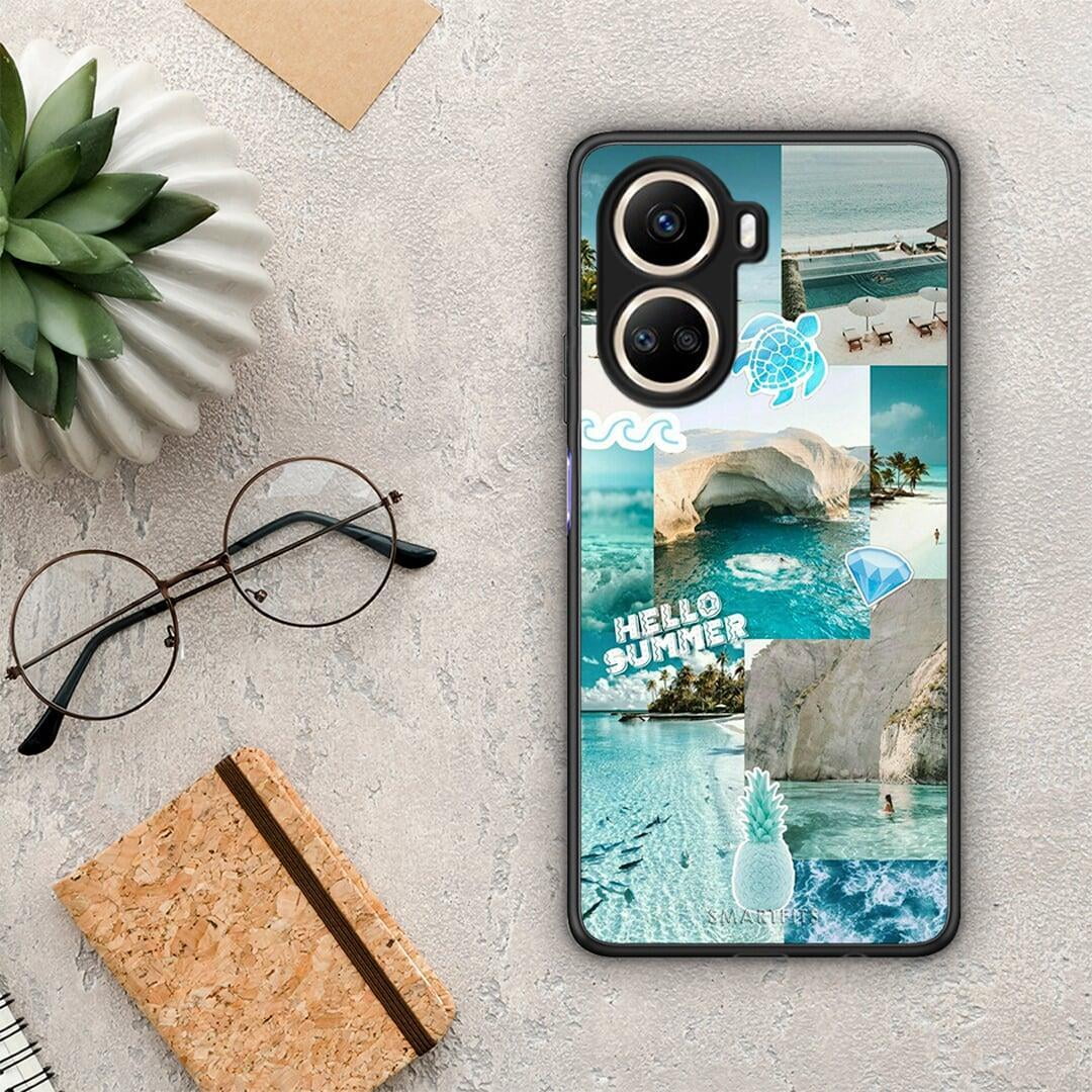 Θήκη Huawei Nova 10 SE Aesthetic Summer από τη Smartfits με σχέδιο στο πίσω μέρος και μαύρο περίβλημα | Huawei Nova 10 SE Aesthetic Summer Case with Colorful Back and Black Bezels