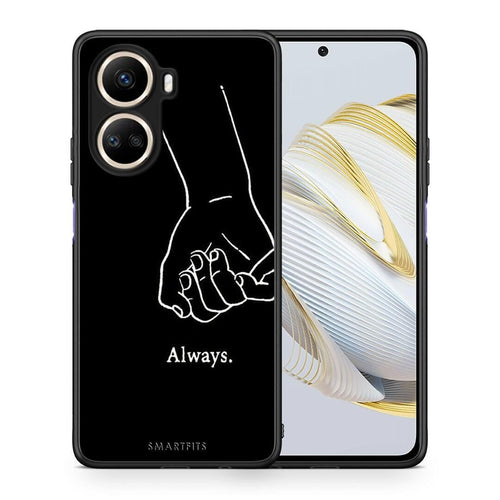Θήκη Huawei Nova 10 SE Always & Forever 1 από τη Smartfits με σχέδιο στο πίσω μέρος και μαύρο περίβλημα | Huawei Nova 10 SE Always & Forever 1 Case with Colorful Back and Black Bezels