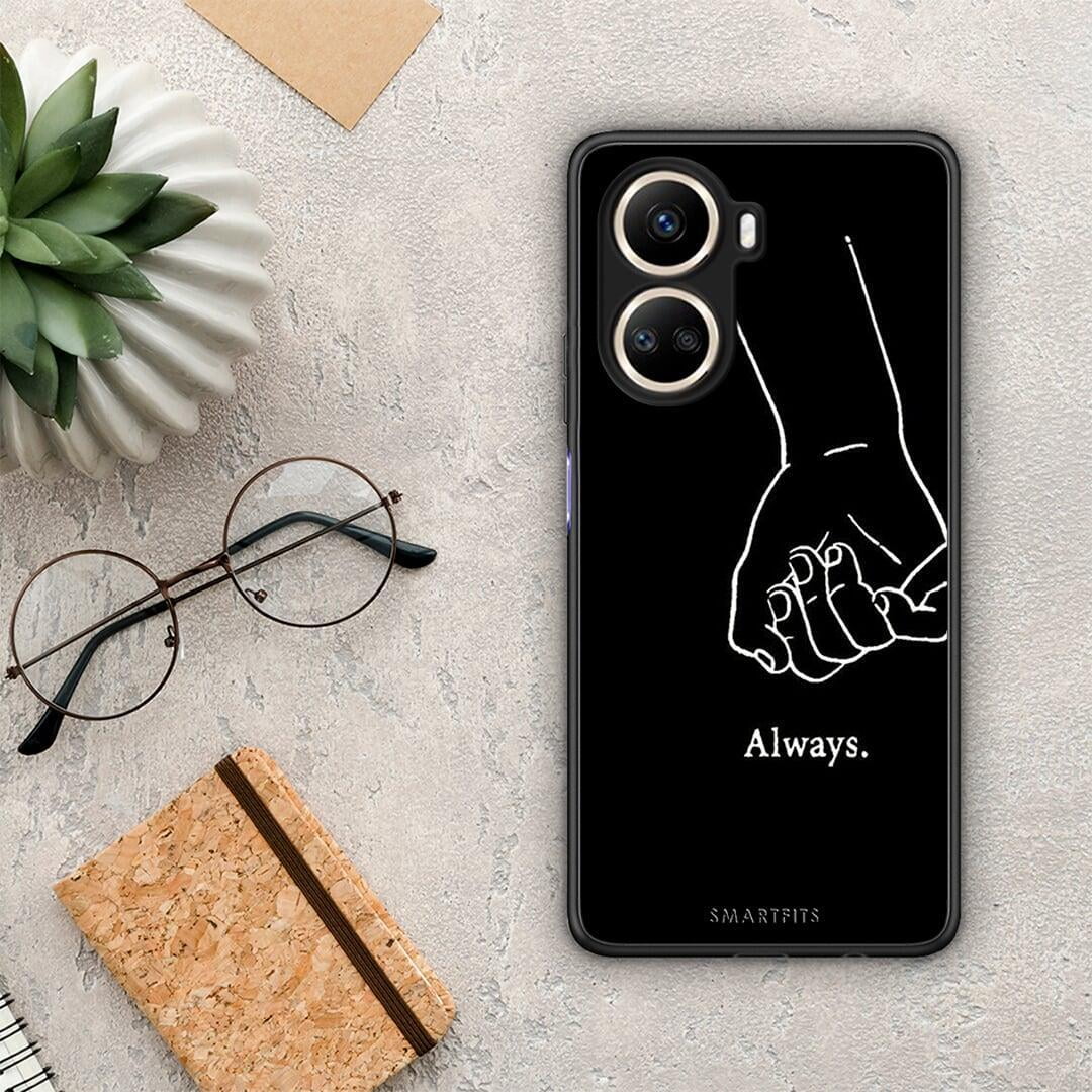 Θήκη Huawei Nova 10 SE Always & Forever 1 από τη Smartfits με σχέδιο στο πίσω μέρος και μαύρο περίβλημα | Huawei Nova 10 SE Always & Forever 1 Case with Colorful Back and Black Bezels