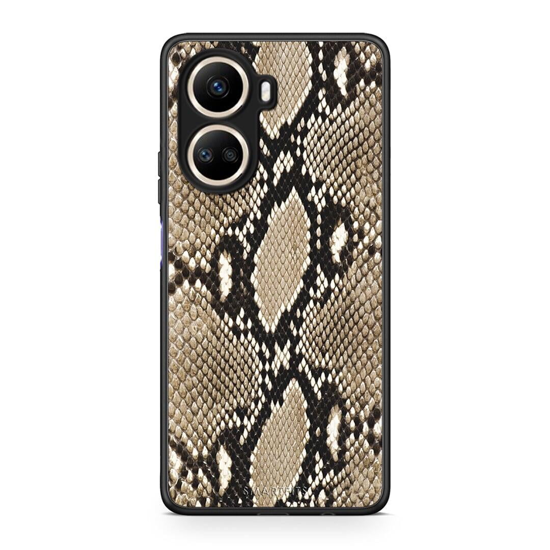Θήκη Huawei Nova 10 SE Animal Fashion Snake από τη Smartfits με σχέδιο στο πίσω μέρος και μαύρο περίβλημα | Huawei Nova 10 SE Animal Fashion Snake Case with Colorful Back and Black Bezels