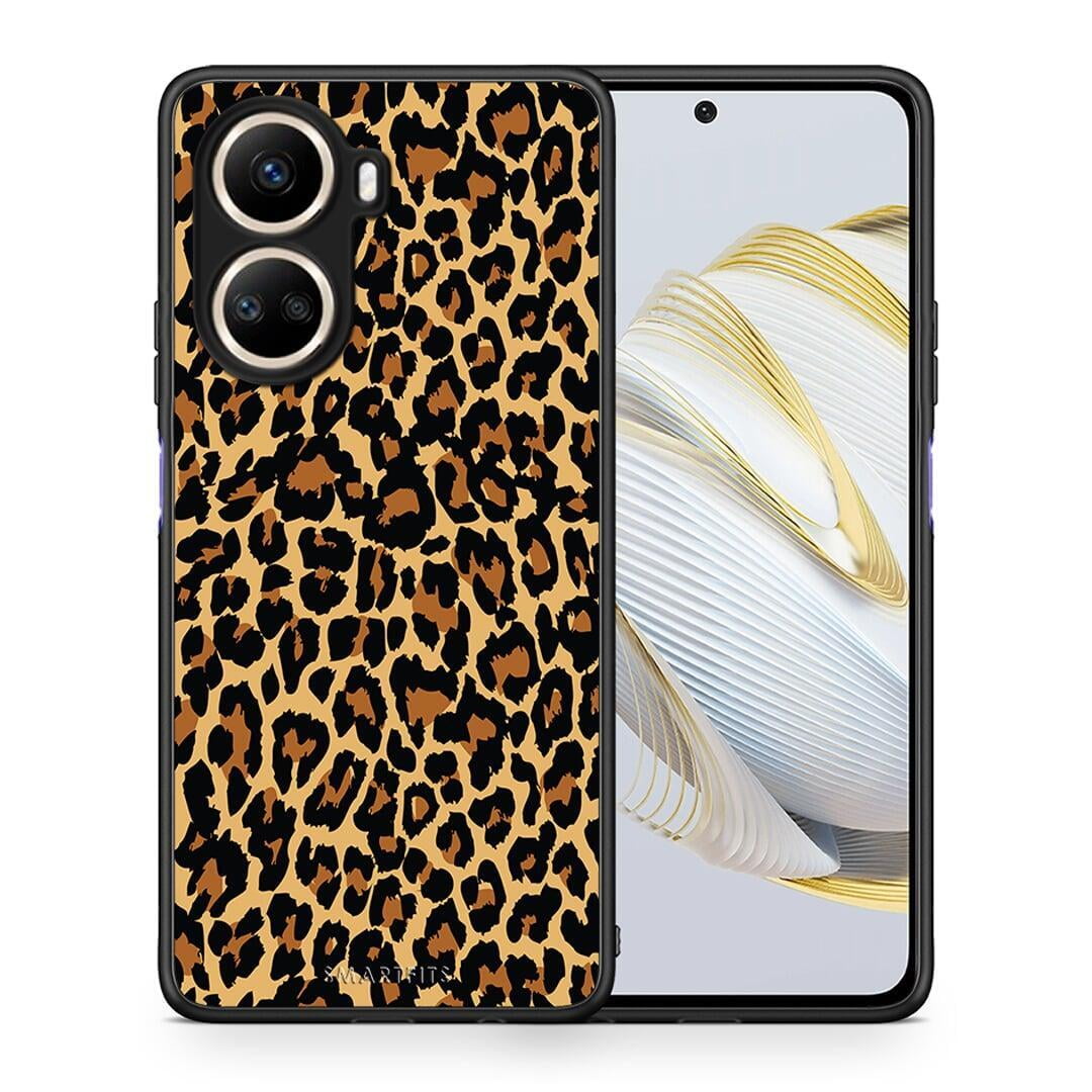 Θήκη Huawei Nova 10 SE Animal Leopard από τη Smartfits με σχέδιο στο πίσω μέρος και μαύρο περίβλημα | Huawei Nova 10 SE Animal Leopard Case with Colorful Back and Black Bezels