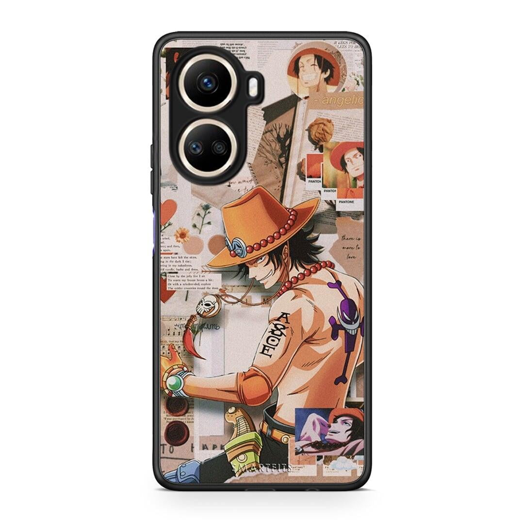 Θήκη Huawei Nova 10 SE Anime Collage από τη Smartfits με σχέδιο στο πίσω μέρος και μαύρο περίβλημα | Huawei Nova 10 SE Anime Collage Case with Colorful Back and Black Bezels