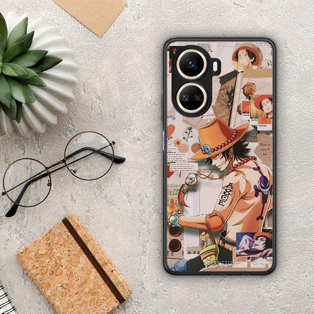 Θήκη Huawei Nova 10 SE Anime Collage από τη Smartfits με σχέδιο στο πίσω μέρος και μαύρο περίβλημα | Huawei Nova 10 SE Anime Collage Case with Colorful Back and Black Bezels