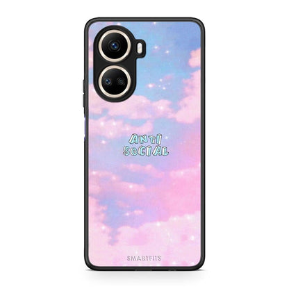 Θήκη Huawei Nova 10 SE Anti Social από τη Smartfits με σχέδιο στο πίσω μέρος και μαύρο περίβλημα | Huawei Nova 10 SE Anti Social Case with Colorful Back and Black Bezels