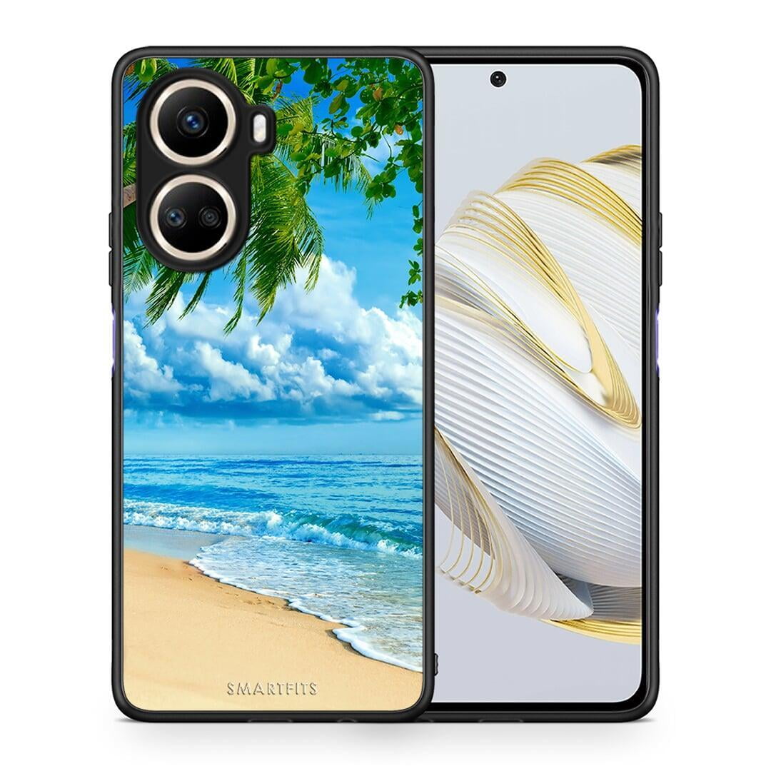 Θήκη Huawei Nova 10 SE Beautiful Beach από τη Smartfits με σχέδιο στο πίσω μέρος και μαύρο περίβλημα | Huawei Nova 10 SE Beautiful Beach Case with Colorful Back and Black Bezels