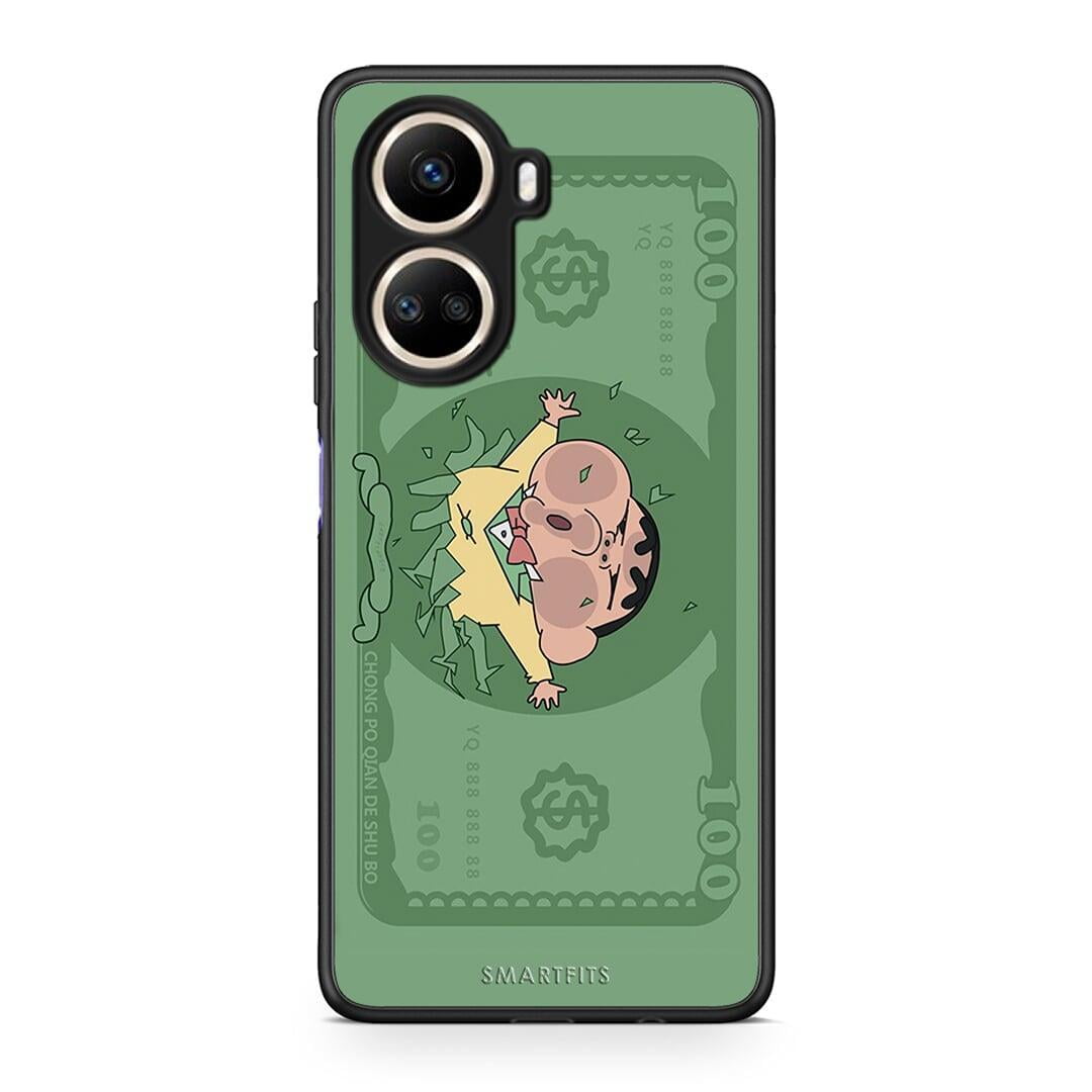 Θήκη Huawei Nova 10 SE Big Money από τη Smartfits με σχέδιο στο πίσω μέρος και μαύρο περίβλημα | Huawei Nova 10 SE Big Money Case with Colorful Back and Black Bezels