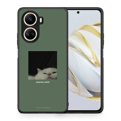 Θήκη Huawei Nova 10 SE Bitch Surprise από τη Smartfits με σχέδιο στο πίσω μέρος και μαύρο περίβλημα | Huawei Nova 10 SE Bitch Surprise Case with Colorful Back and Black Bezels