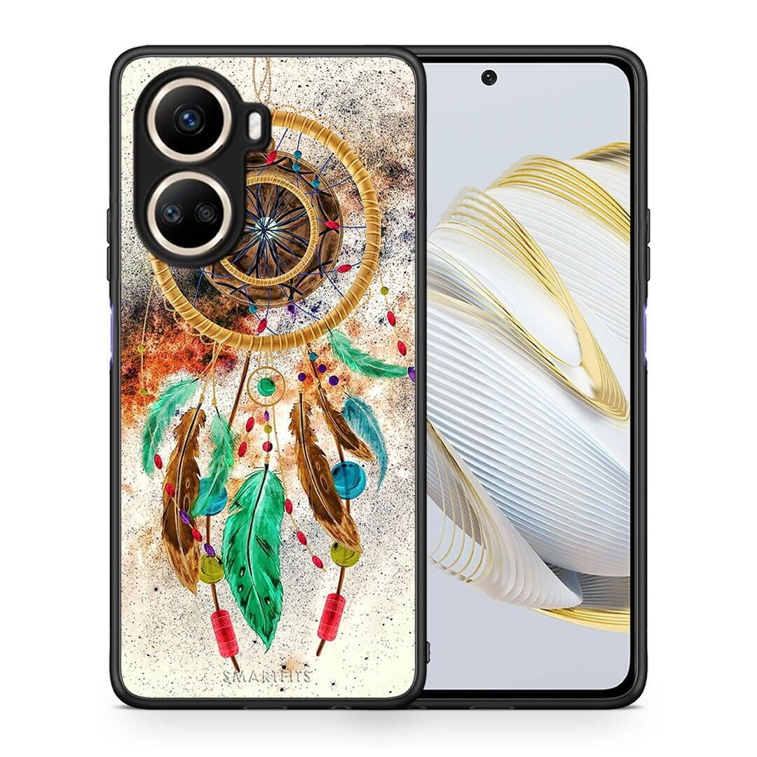 Θήκη Huawei Nova 10 SE Boho DreamCatcher από τη Smartfits με σχέδιο στο πίσω μέρος και μαύρο περίβλημα | Huawei Nova 10 SE Boho DreamCatcher Case with Colorful Back and Black Bezels