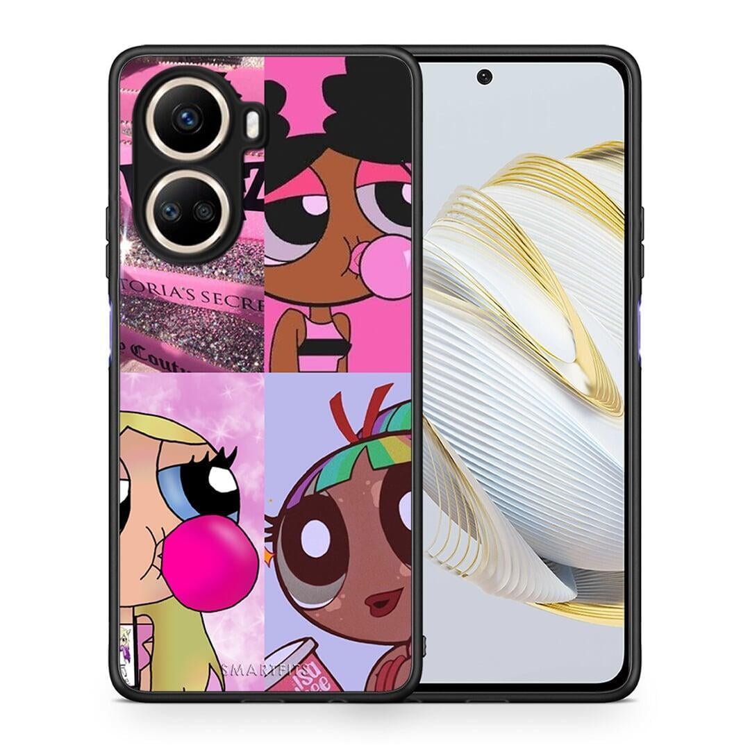 Θήκη Huawei Nova 10 SE Bubble Girls από τη Smartfits με σχέδιο στο πίσω μέρος και μαύρο περίβλημα | Huawei Nova 10 SE Bubble Girls Case with Colorful Back and Black Bezels