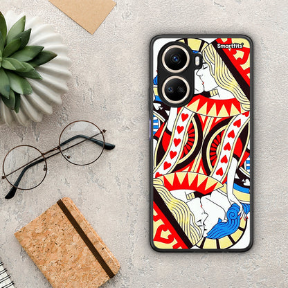 Θήκη Huawei Nova 10 SE Card Love από τη Smartfits με σχέδιο στο πίσω μέρος και μαύρο περίβλημα | Huawei Nova 10 SE Card Love Case with Colorful Back and Black Bezels