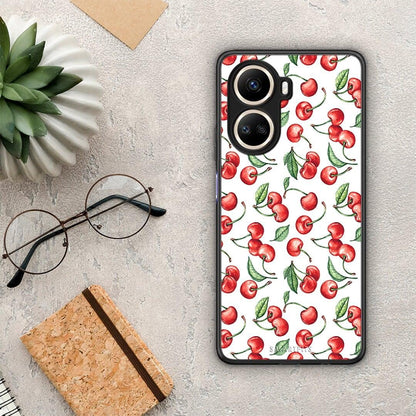 Θήκη Huawei Nova 10 SE Cherry Summer από τη Smartfits με σχέδιο στο πίσω μέρος και μαύρο περίβλημα | Huawei Nova 10 SE Cherry Summer Case with Colorful Back and Black Bezels
