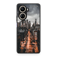 Thumbnail for Θήκη Huawei Nova 10 SE City Lights από τη Smartfits με σχέδιο στο πίσω μέρος και μαύρο περίβλημα | Huawei Nova 10 SE City Lights Case with Colorful Back and Black Bezels