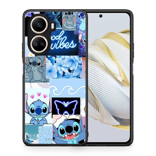 Θήκη Huawei Nova 10 SE Collage Good Vibes από τη Smartfits με σχέδιο στο πίσω μέρος και μαύρο περίβλημα | Huawei Nova 10 SE Collage Good Vibes Case with Colorful Back and Black Bezels