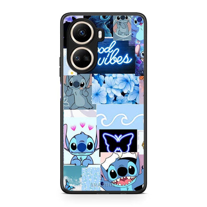 Θήκη Huawei Nova 10 SE Collage Good Vibes από τη Smartfits με σχέδιο στο πίσω μέρος και μαύρο περίβλημα | Huawei Nova 10 SE Collage Good Vibes Case with Colorful Back and Black Bezels