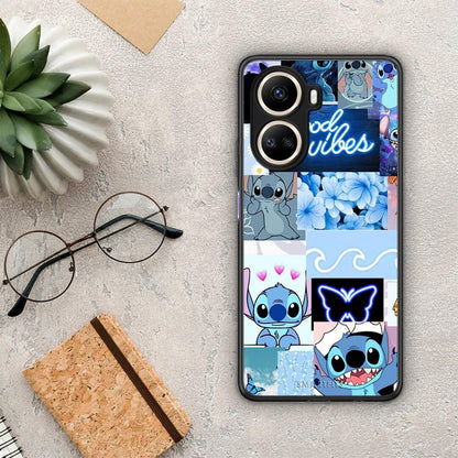 Θήκη Huawei Nova 10 SE Collage Good Vibes από τη Smartfits με σχέδιο στο πίσω μέρος και μαύρο περίβλημα | Huawei Nova 10 SE Collage Good Vibes Case with Colorful Back and Black Bezels