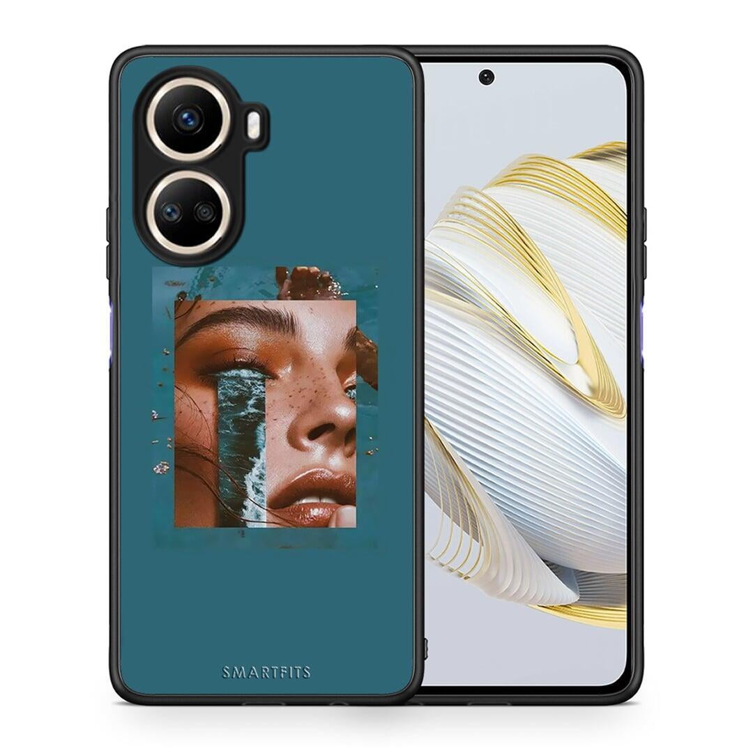 Θήκη Huawei Nova 10 SE Cry An Ocean από τη Smartfits με σχέδιο στο πίσω μέρος και μαύρο περίβλημα | Huawei Nova 10 SE Cry An Ocean Case with Colorful Back and Black Bezels