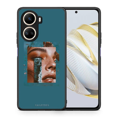 Θήκη Huawei Nova 10 SE Cry An Ocean από τη Smartfits με σχέδιο στο πίσω μέρος και μαύρο περίβλημα | Huawei Nova 10 SE Cry An Ocean Case with Colorful Back and Black Bezels