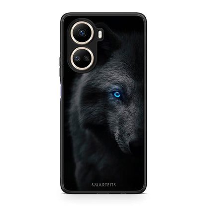 Θήκη Huawei Nova 10 SE Dark Wolf από τη Smartfits με σχέδιο στο πίσω μέρος και μαύρο περίβλημα | Huawei Nova 10 SE Dark Wolf Case with Colorful Back and Black Bezels