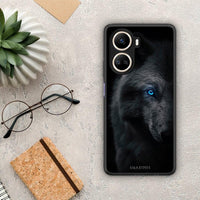 Thumbnail for Θήκη Huawei Nova 10 SE Dark Wolf από τη Smartfits με σχέδιο στο πίσω μέρος και μαύρο περίβλημα | Huawei Nova 10 SE Dark Wolf Case with Colorful Back and Black Bezels