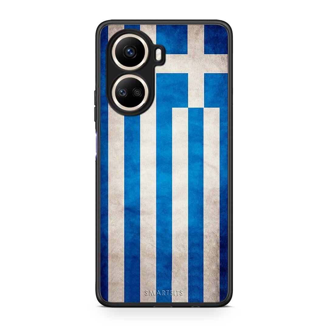 Θήκη Huawei Nova 10 SE Flag Greek από τη Smartfits με σχέδιο στο πίσω μέρος και μαύρο περίβλημα | Huawei Nova 10 SE Flag Greek Case with Colorful Back and Black Bezels