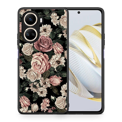 Θήκη Huawei Nova 10 SE Flower Wild Roses από τη Smartfits με σχέδιο στο πίσω μέρος και μαύρο περίβλημα | Huawei Nova 10 SE Flower Wild Roses Case with Colorful Back and Black Bezels
