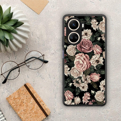 Θήκη Huawei Nova 10 SE Flower Wild Roses από τη Smartfits με σχέδιο στο πίσω μέρος και μαύρο περίβλημα | Huawei Nova 10 SE Flower Wild Roses Case with Colorful Back and Black Bezels