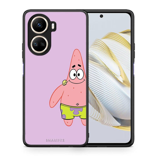 Θήκη Huawei Nova 10 SE Friends Patrick από τη Smartfits με σχέδιο στο πίσω μέρος και μαύρο περίβλημα | Huawei Nova 10 SE Friends Patrick Case with Colorful Back and Black Bezels