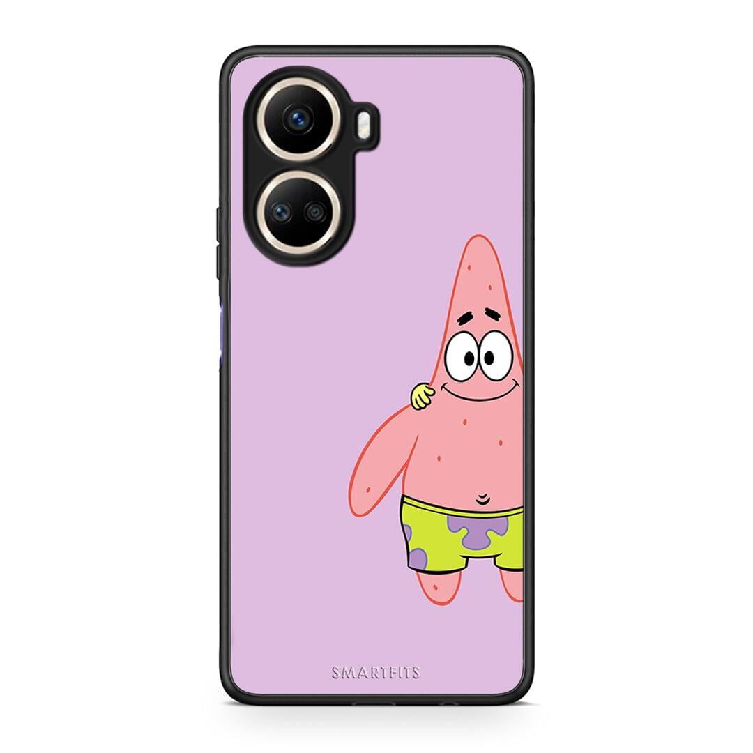 Θήκη Huawei Nova 10 SE Friends Patrick από τη Smartfits με σχέδιο στο πίσω μέρος και μαύρο περίβλημα | Huawei Nova 10 SE Friends Patrick Case with Colorful Back and Black Bezels